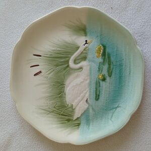 Majolica Vintage Swan Plate.